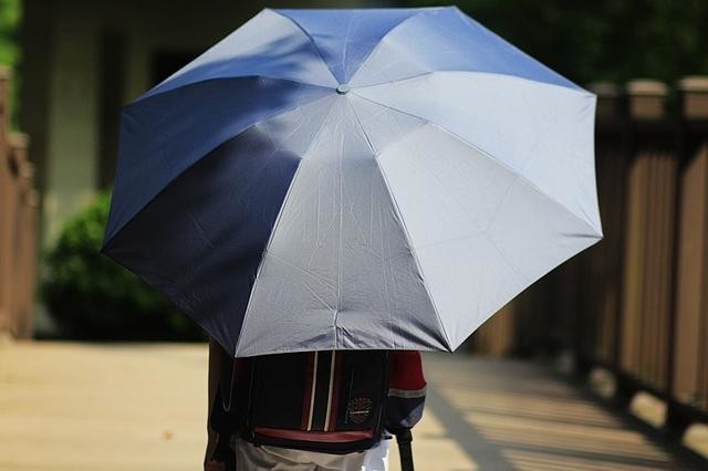 遮阳挡雨从容应对天气90分全自动反向折叠照明伞