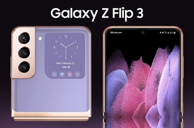 三星galaxy z flip最新渲染图流出,科技感和时尚兼得