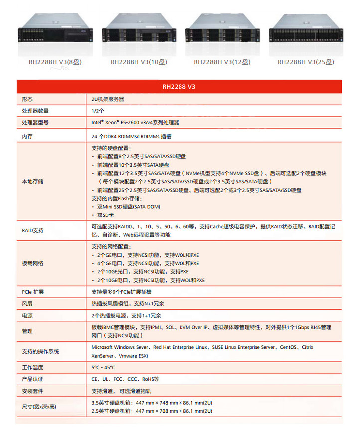华为rh2288hv3服务器凯里代理商_凯里华为服务器总代理商
