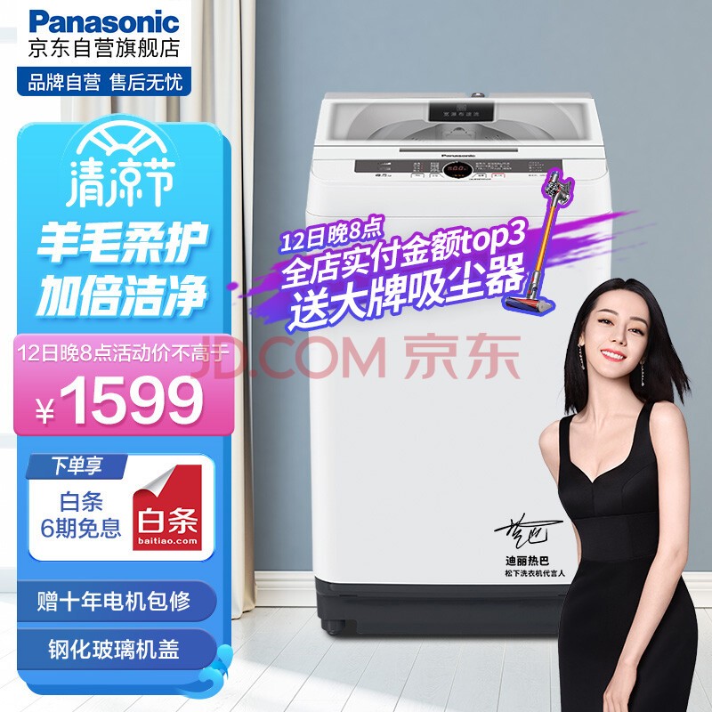 (Panasonic)ϴ»ȫԶ9.5kg ϴëϴ ˫м˽ྻӱһǻϴ XQB95-3R1QW