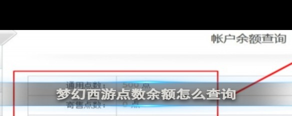 梦幻西游，如何在游戏中查看点数余额？