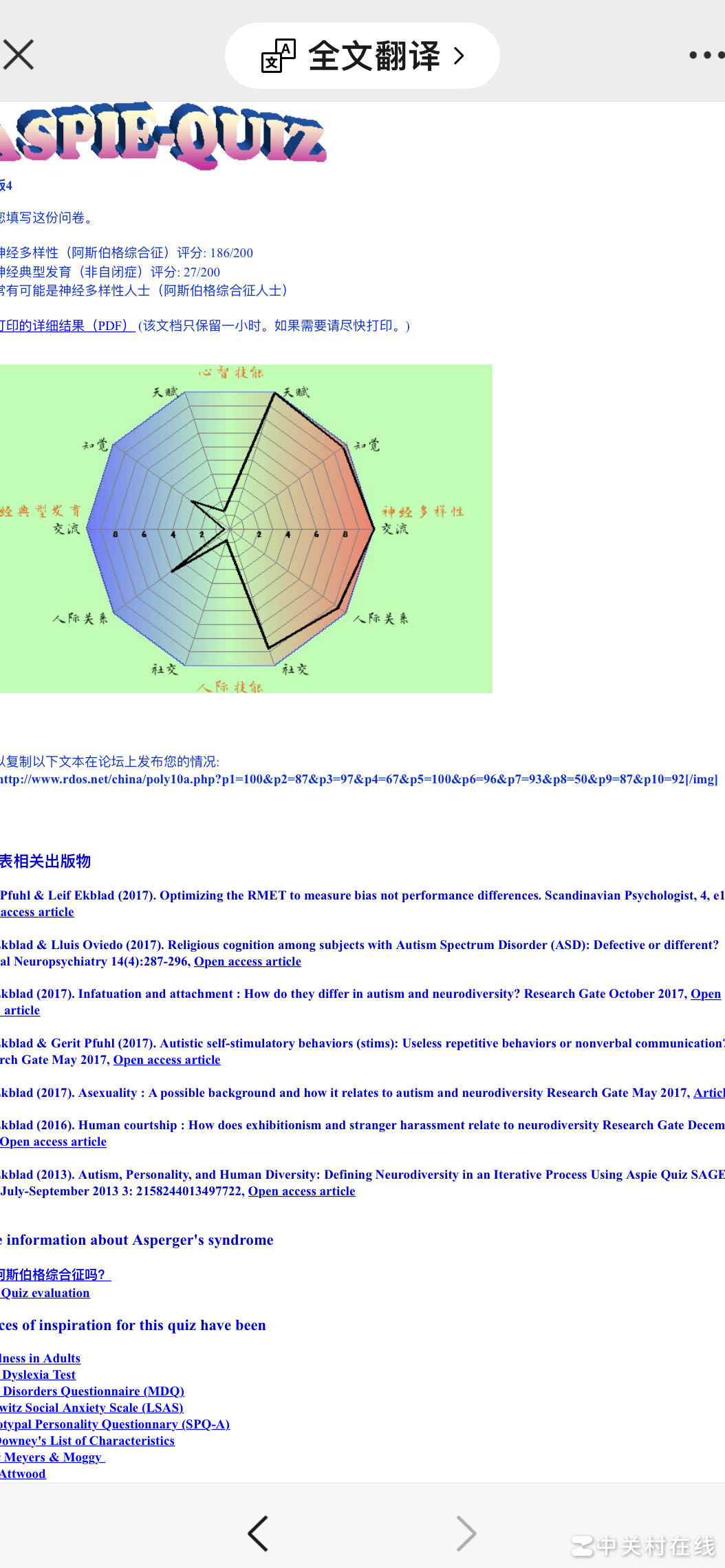 我有阿斯伯格吗？