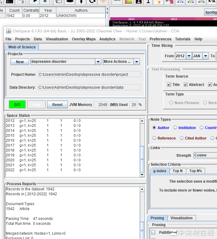 CiteSpace作者名不显示解决