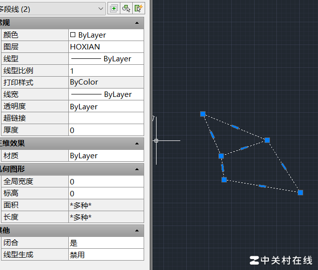 CAD多段线面积累加计算