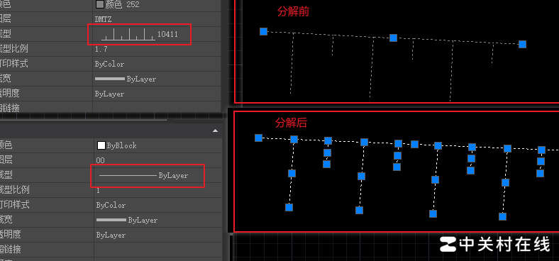 CAD中如何分解线型