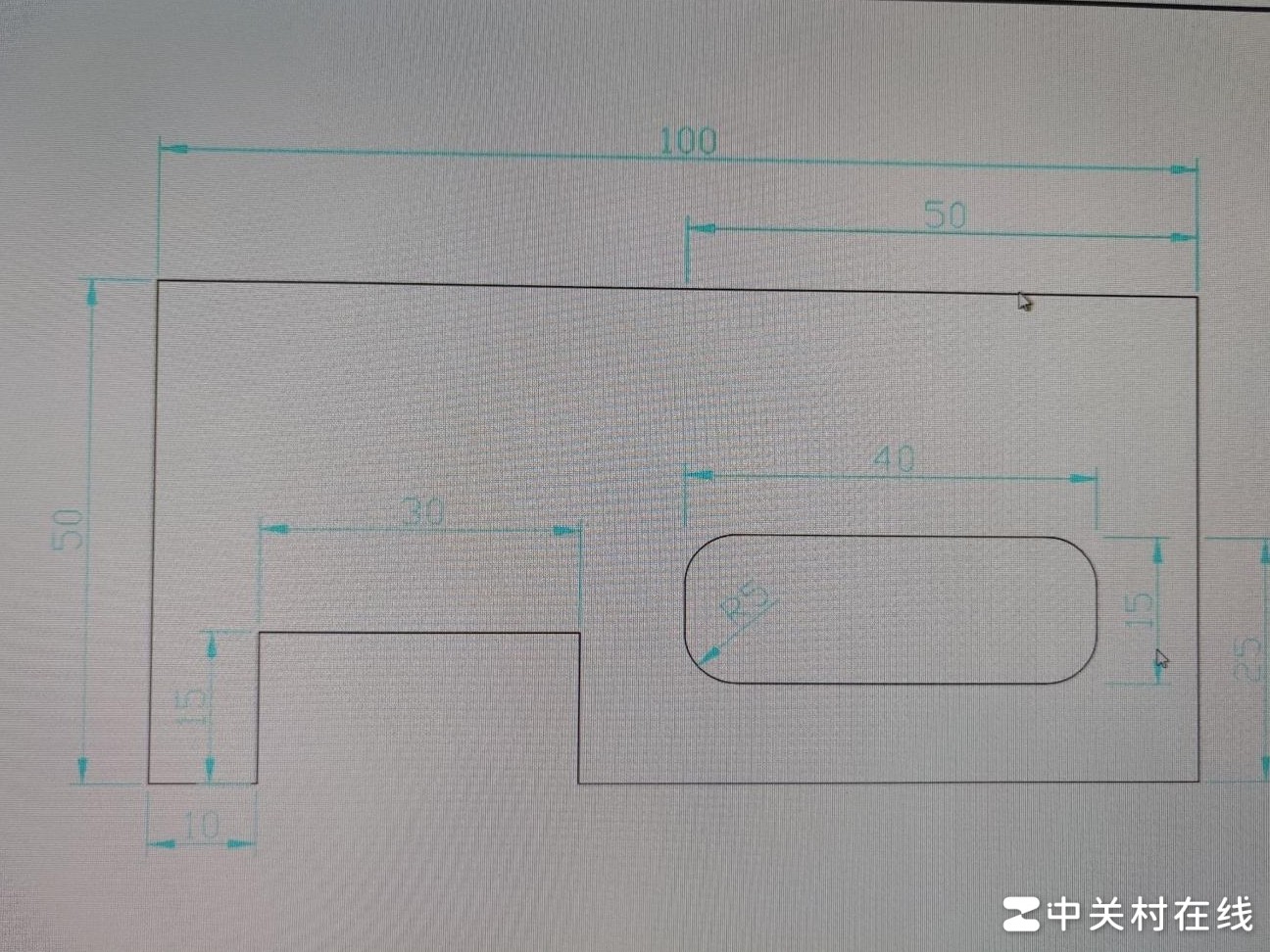 CAD初学者，中间图形绘制教程