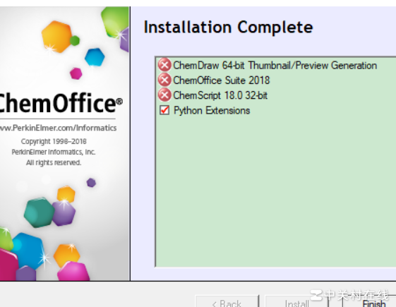 ChemDraw安装失败解决方法
