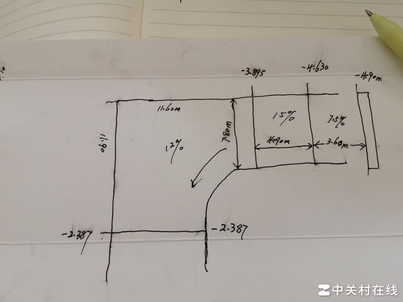 地下车库入口深度计算
