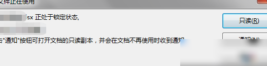 Excel显示被自己电脑锁定