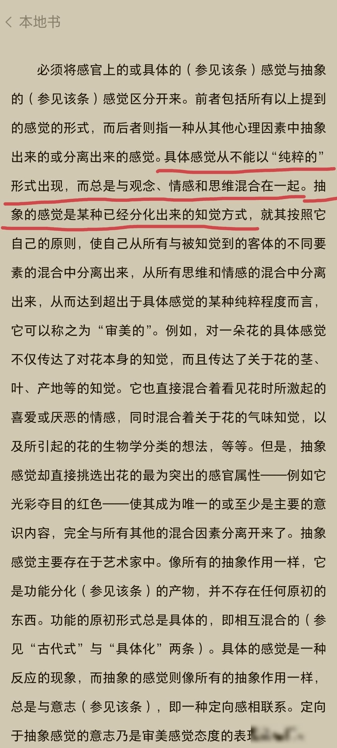 具体化的感觉归属解析