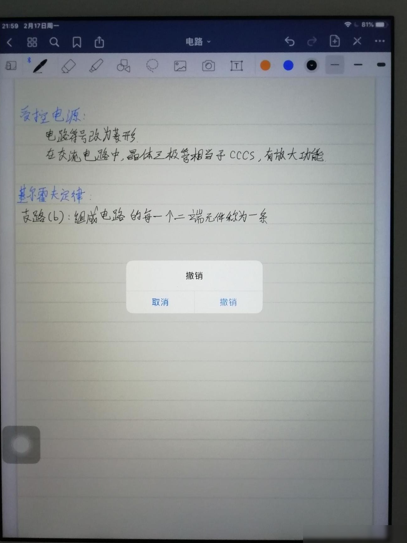 GoodNotes甩iPad触发撤销