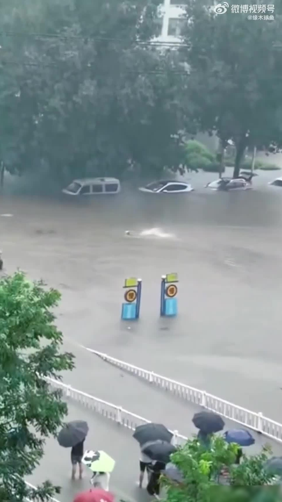 沈阳暴雨中的苦中作乐