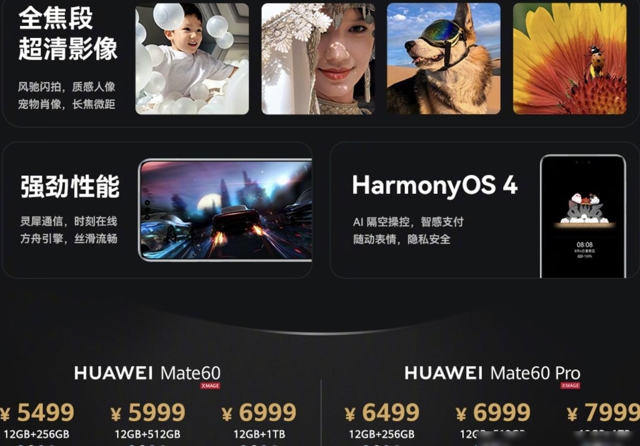 华为Mate60系列定价公布