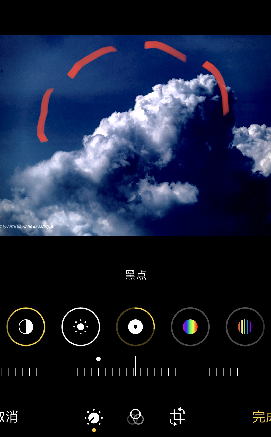 无反相机中央白圈原因