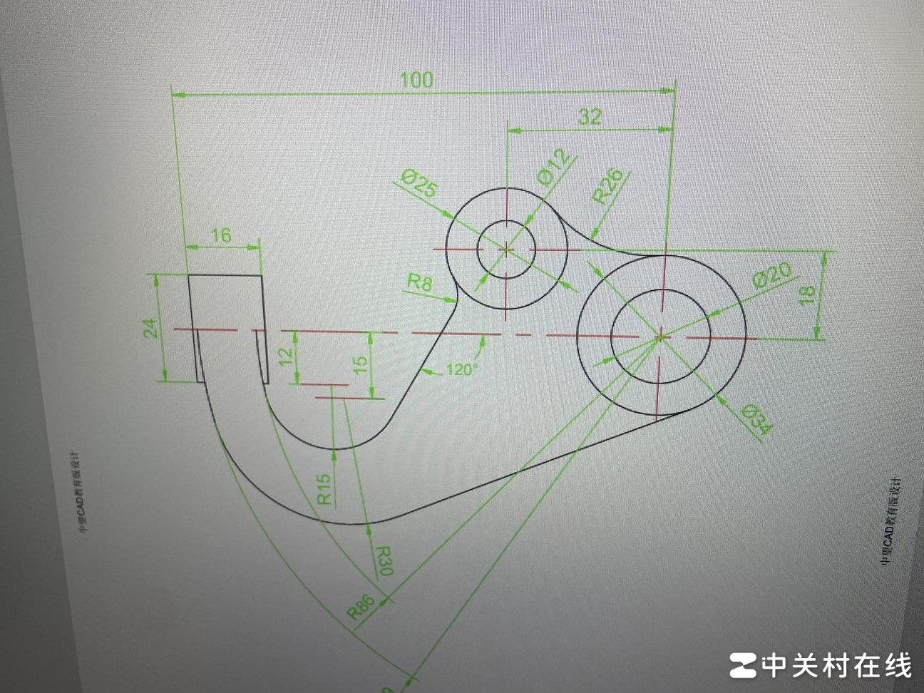 CAD中如何绘制120度斜线
