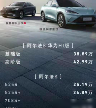 极狐阿尔法S定价引热议