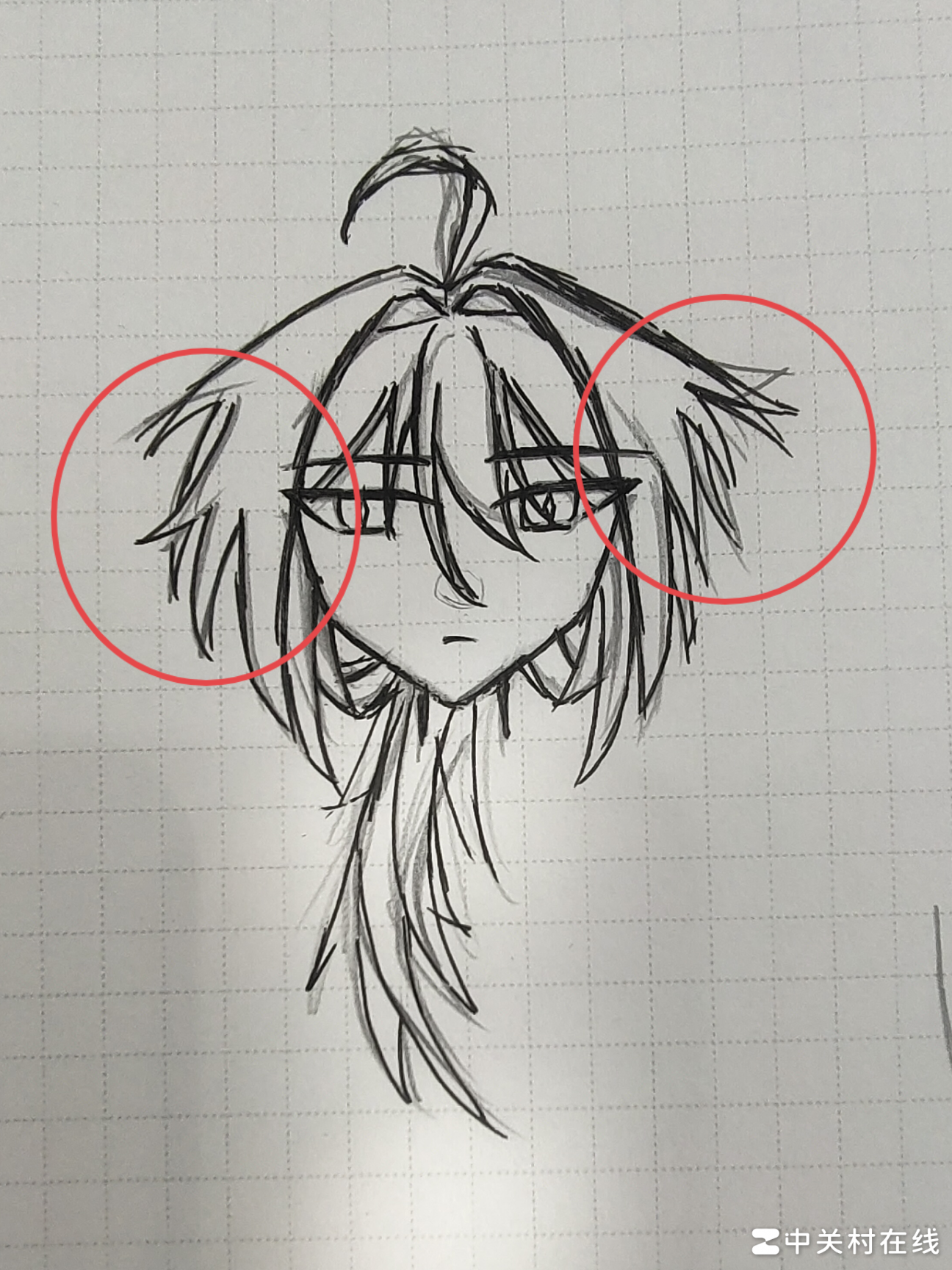 侧边头发怎么画？