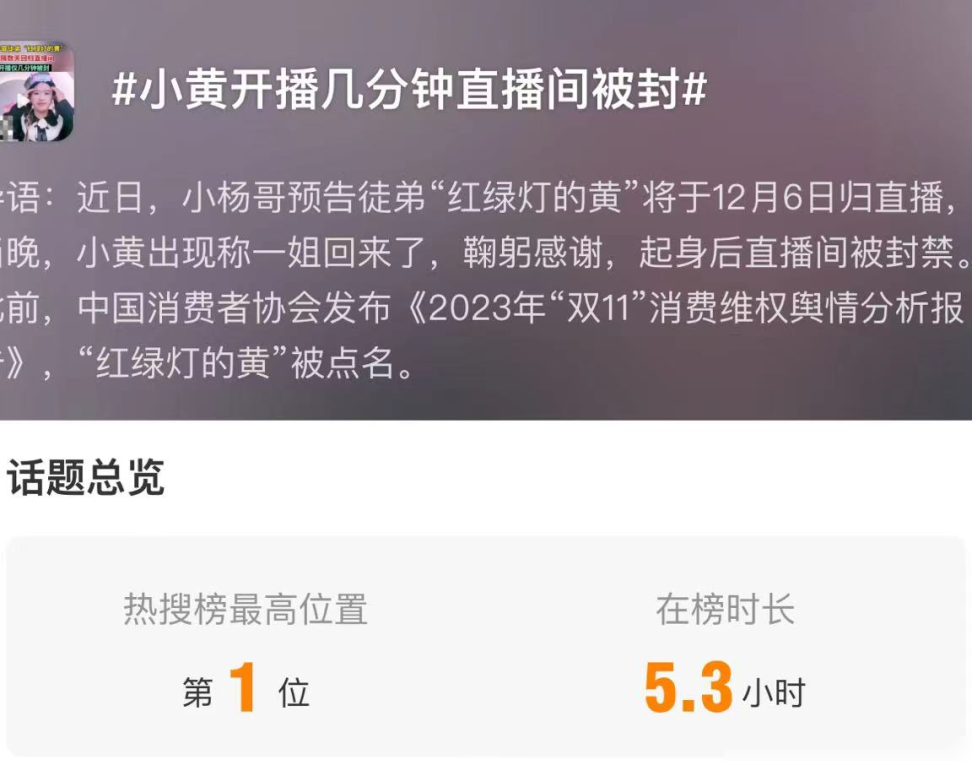 小黄复播秒封，直播乱象何解