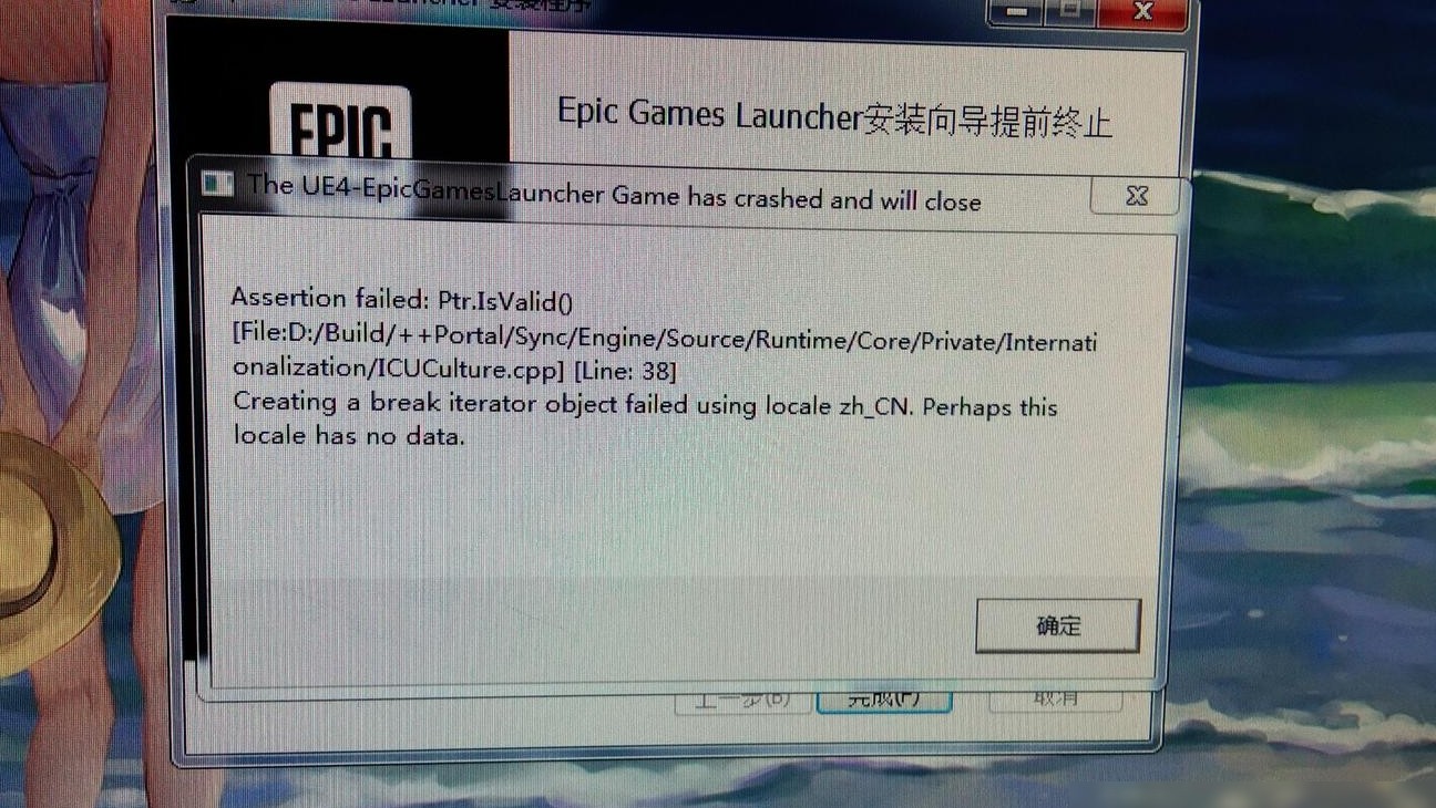 Epic安装向导为何提前终止