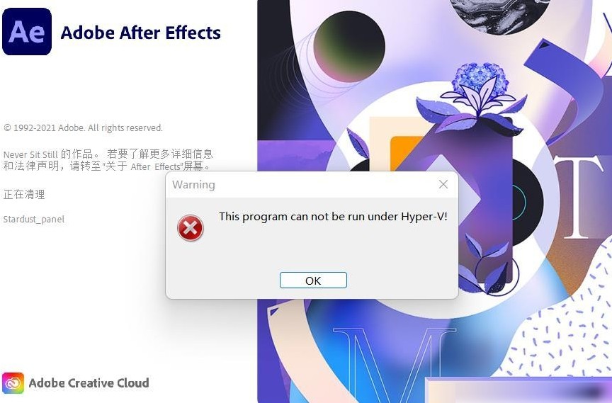 AE无法在Hyper-V下运行
