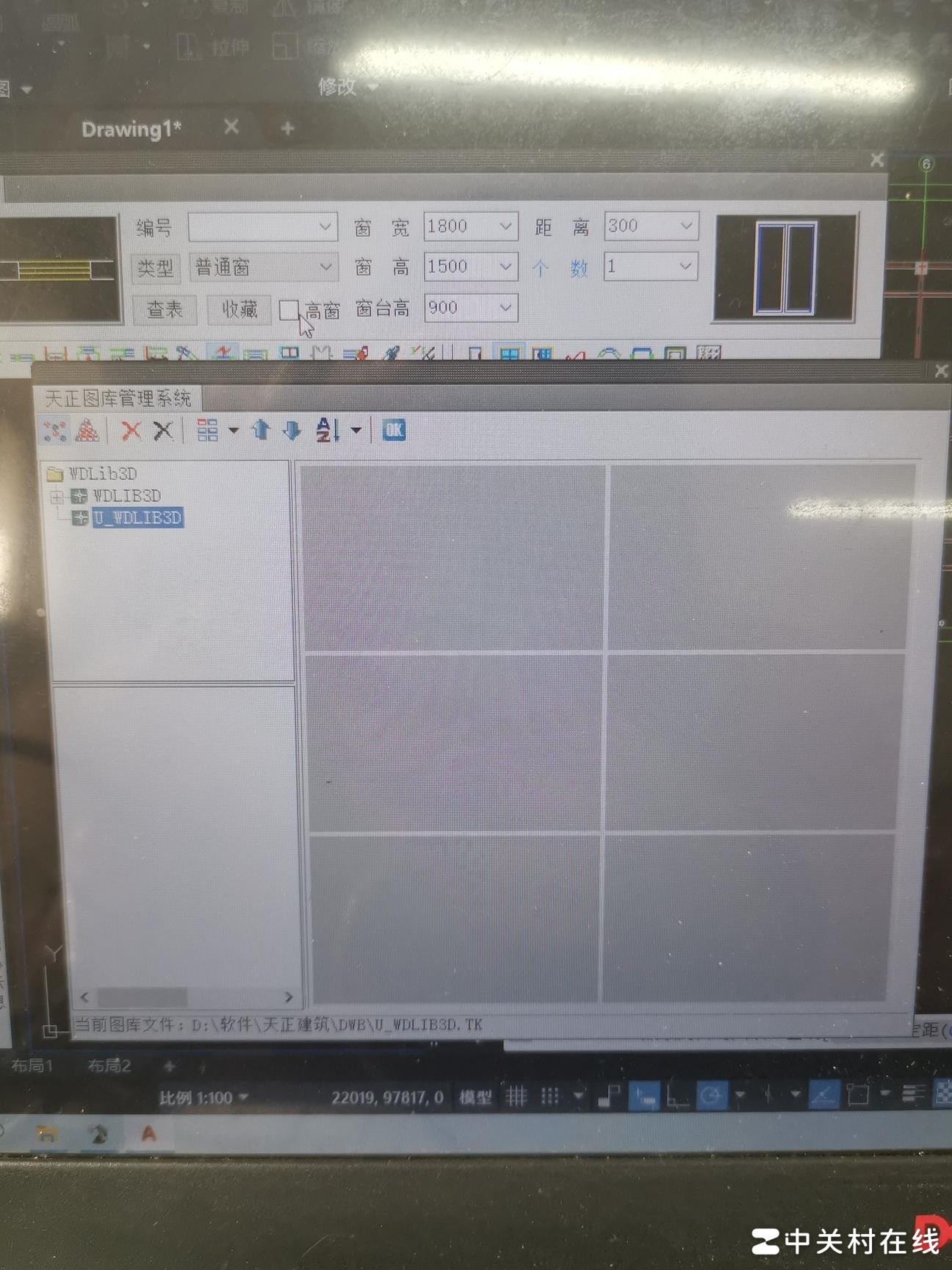 天正CAD门窗图库灰色无编号