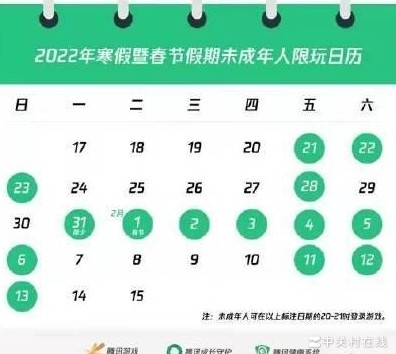 游戏防沉迷，14小时寒假限令