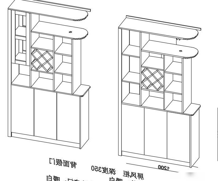 CAD绘制全屋定制三视图