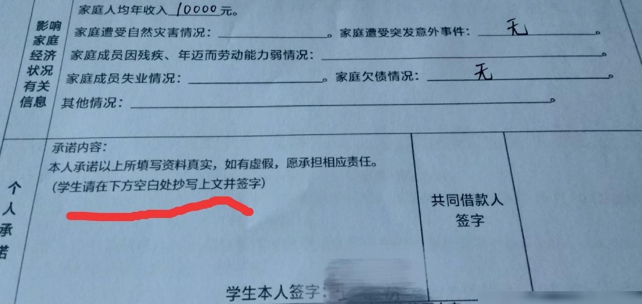 生源地贷款认定表填写指南