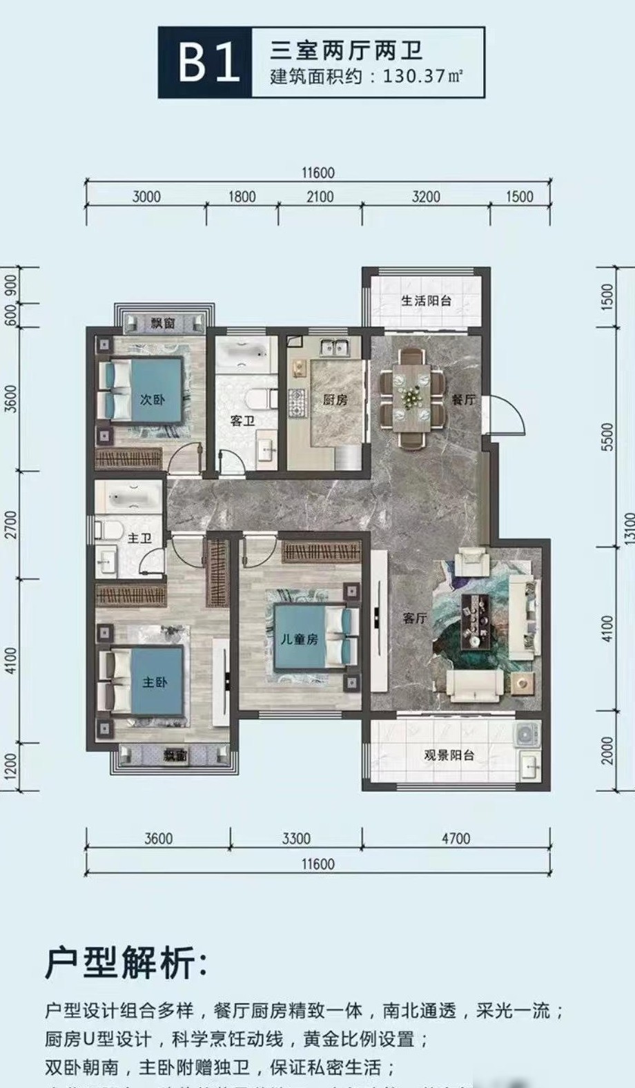 户型图面积速算
