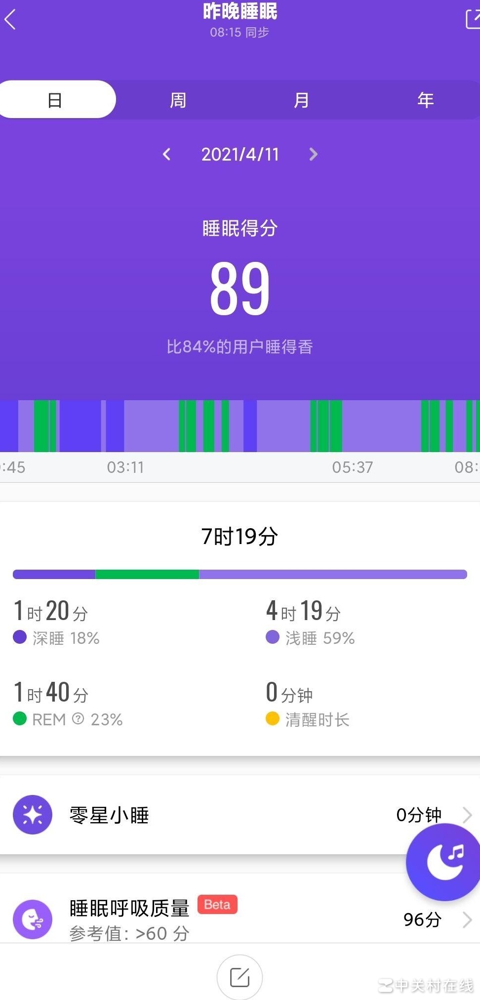 小米手环6睡眠监测准吗
