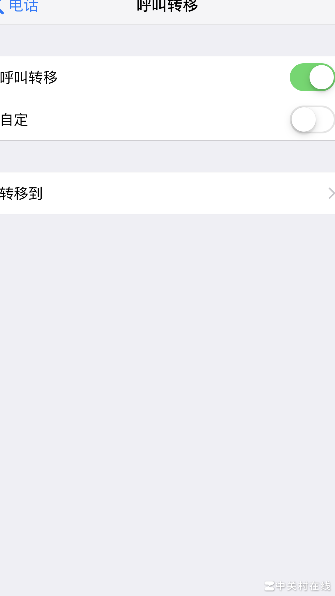 苹果手机呼叫转移无法取消？