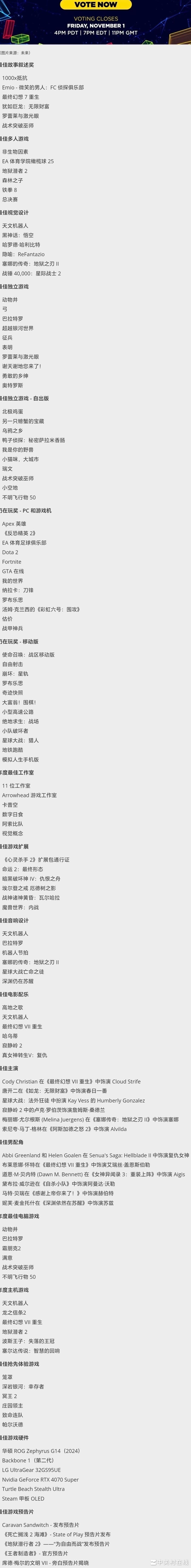 2024金摇杆提名评析