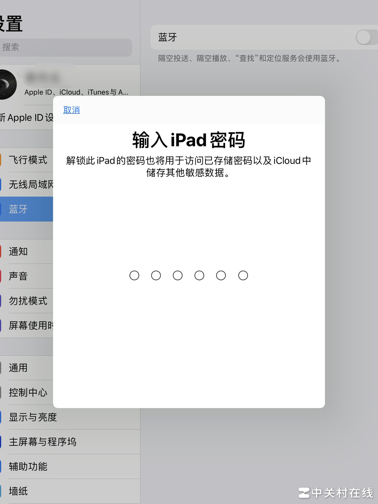 iPad密码键盘不显示怎么办