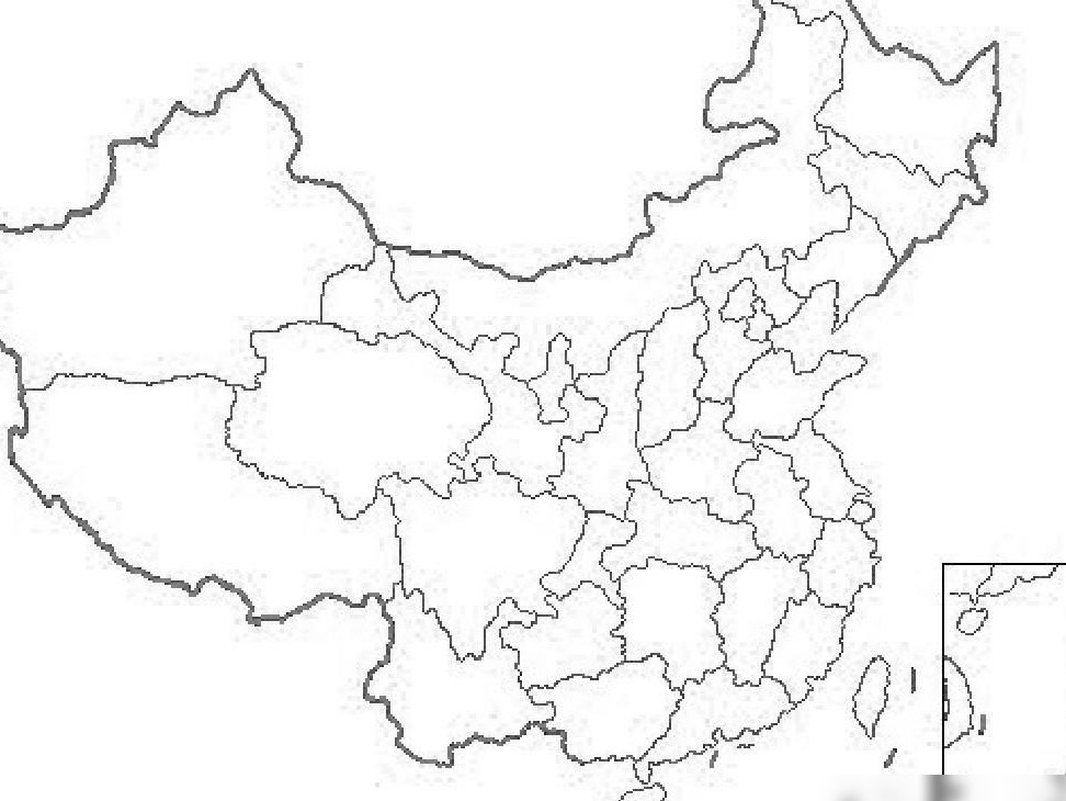中国行政区划空白图下载