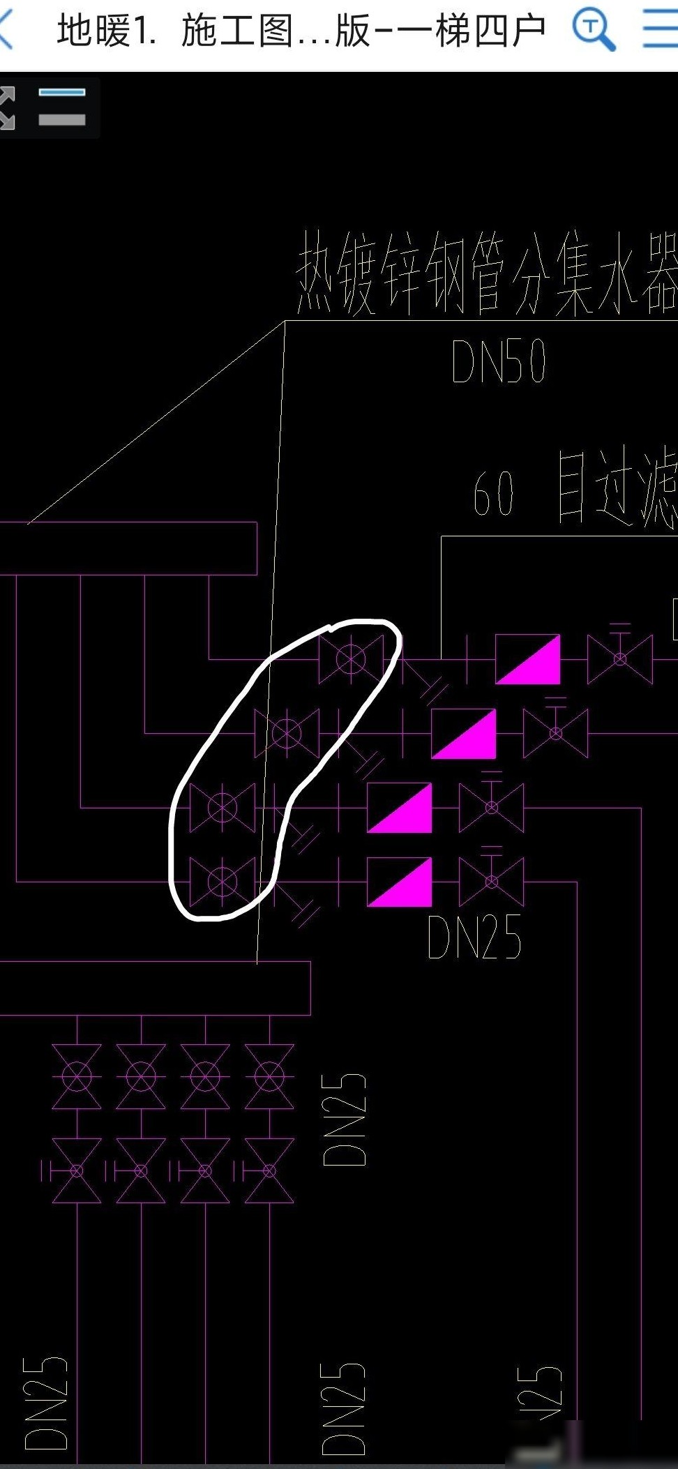 暖通图纸中阀门图例识别