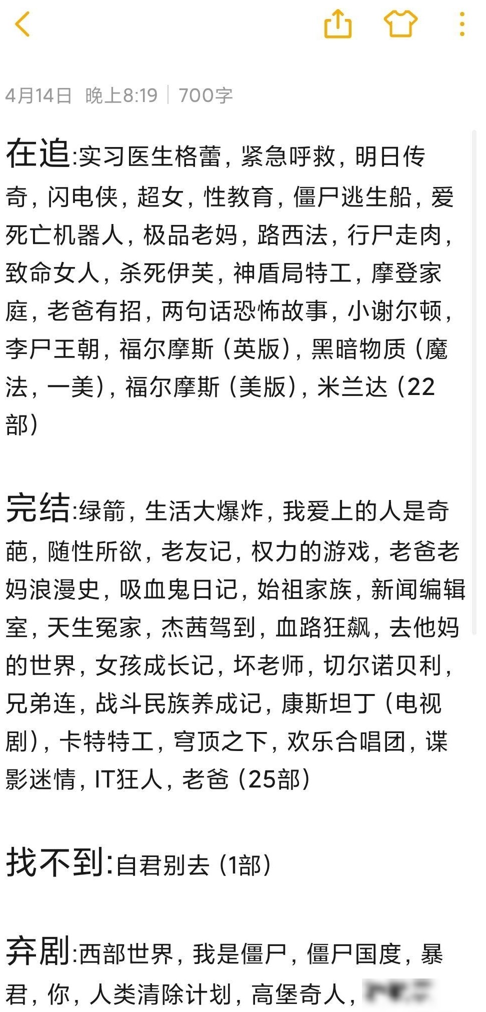 你追过哪些美剧？