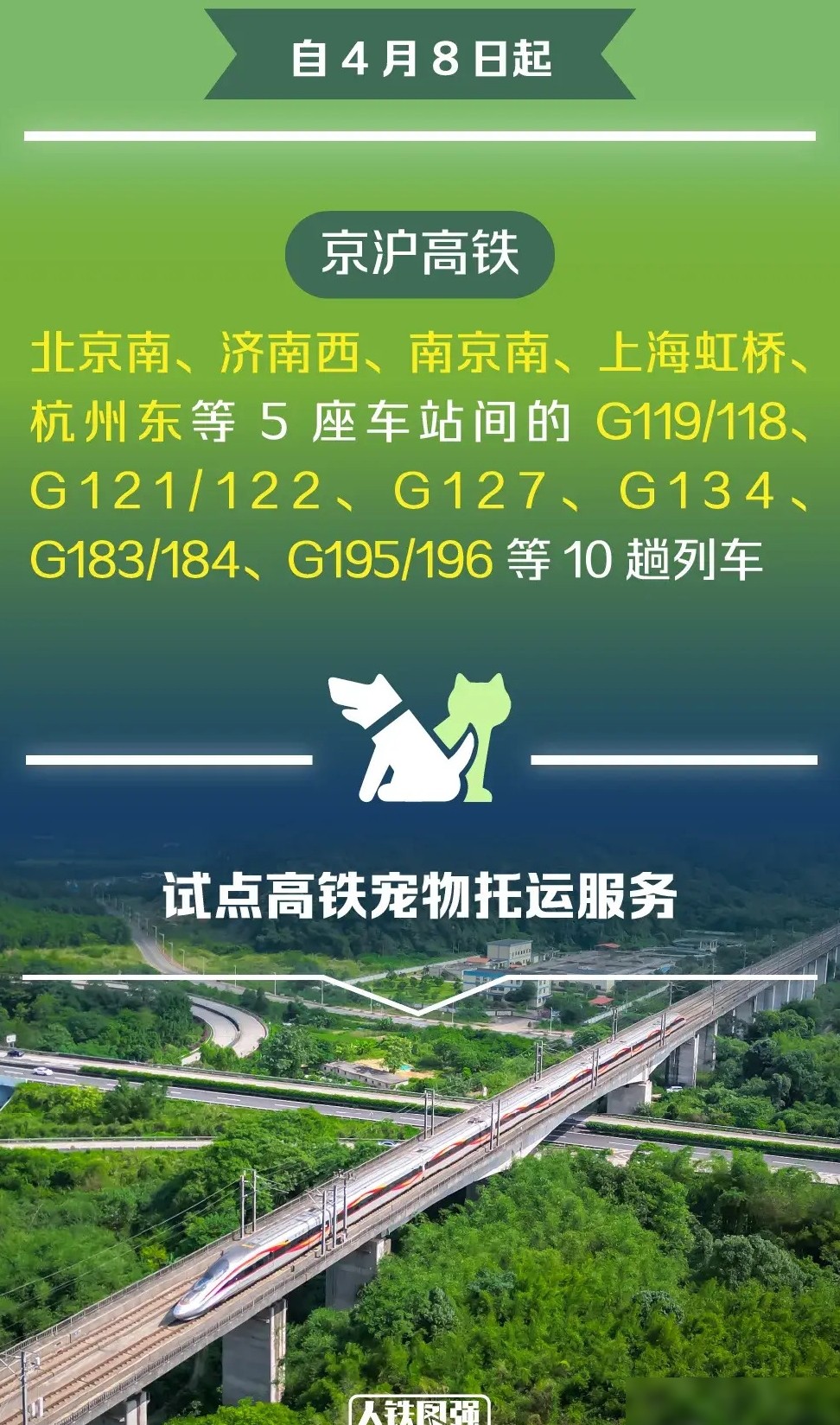 高铁宠物托运服务试点
