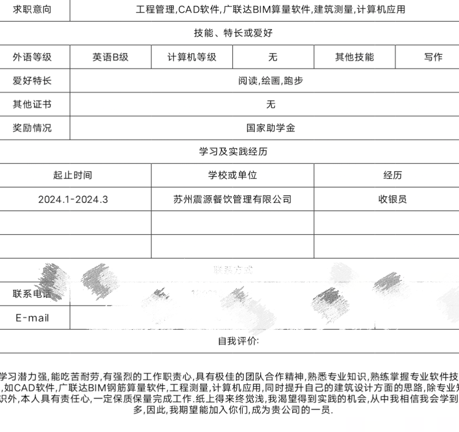 简历这样写行不行？