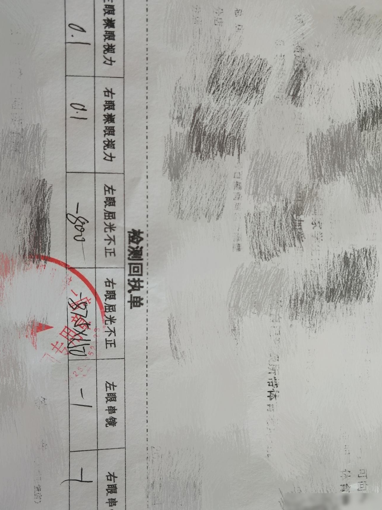 视力检测报告单解读