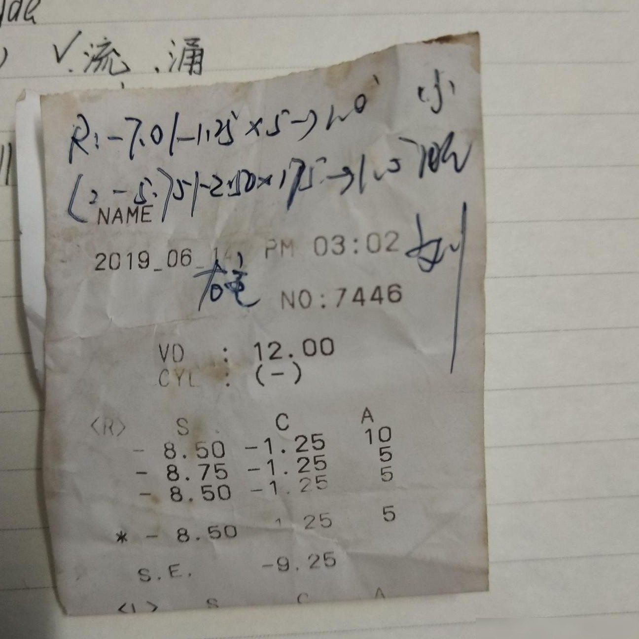 视力测验单怎么看