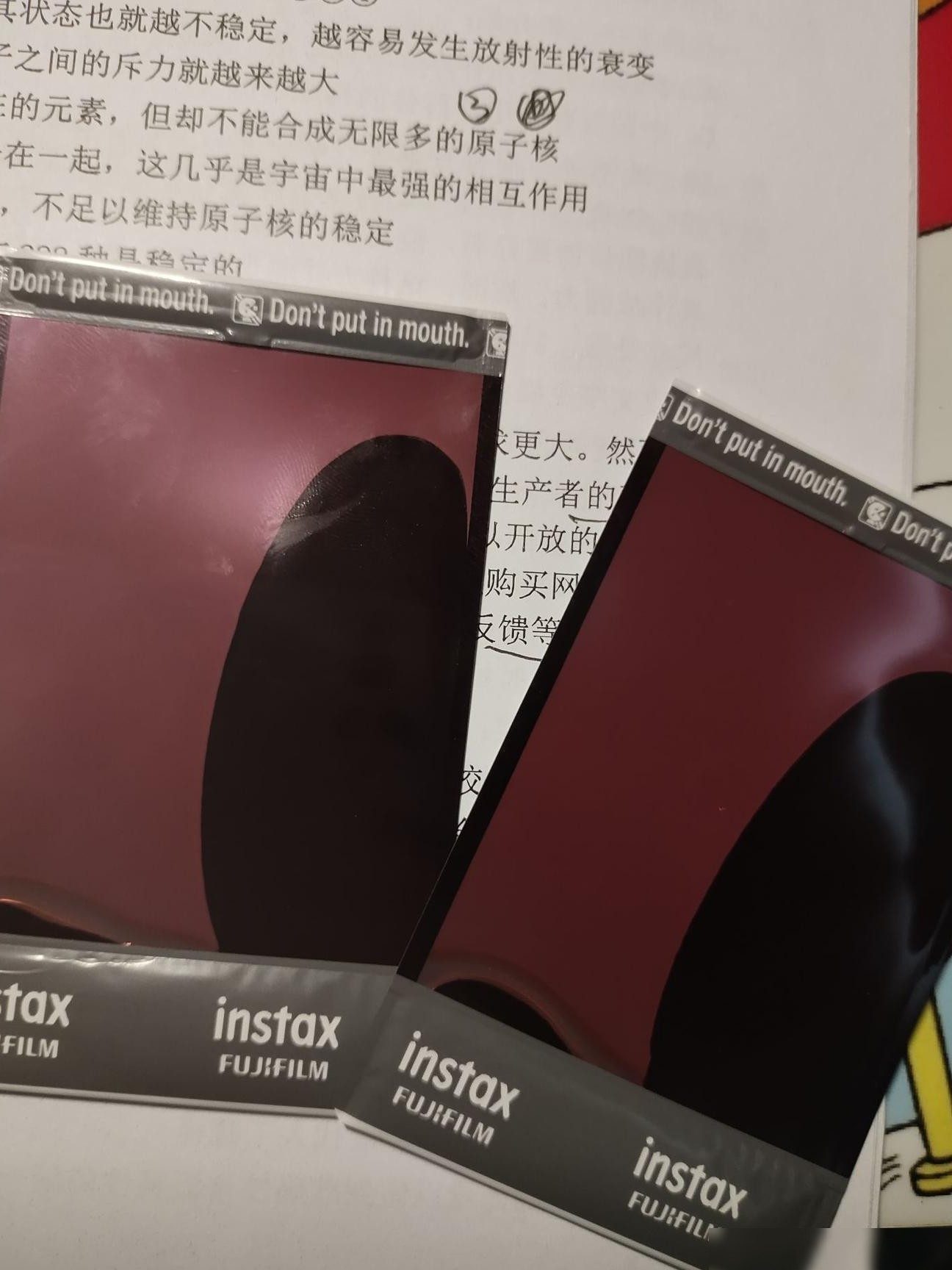 拍立得相纸异常原因