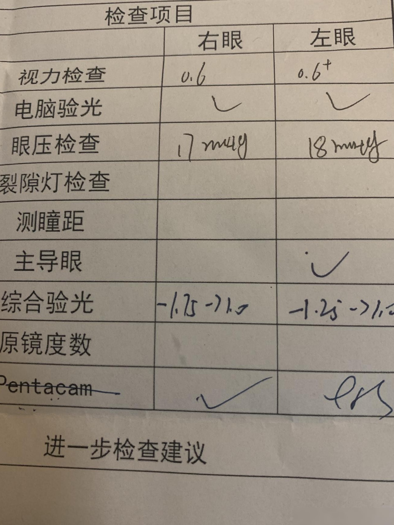 验光单度数为何不一致