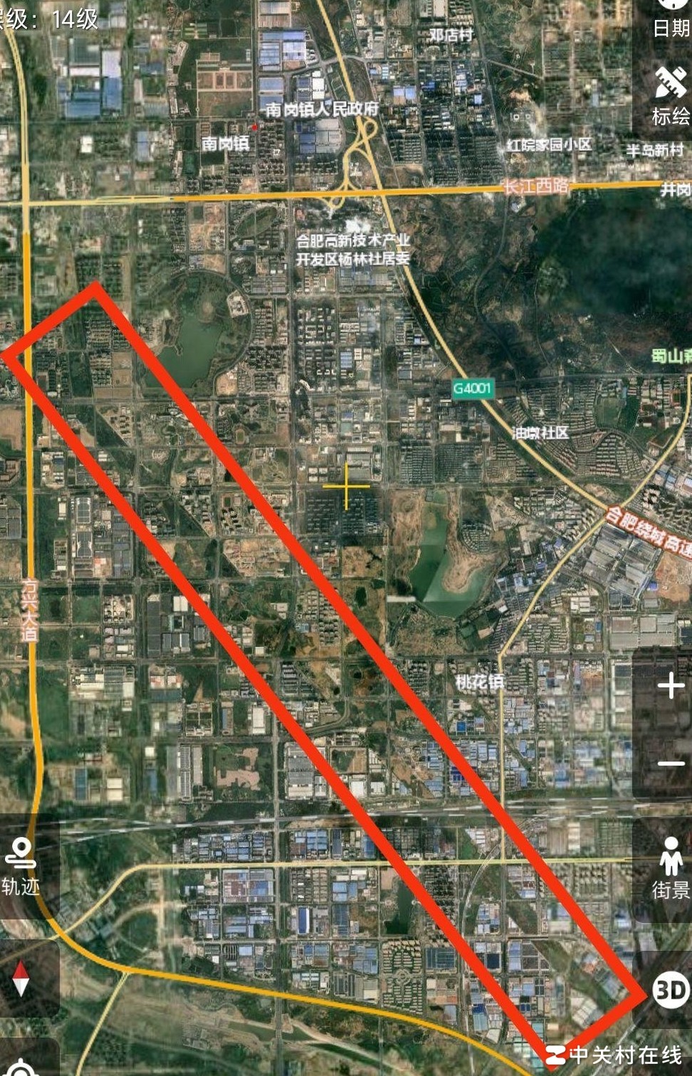 合肥卫星图现神秘空地