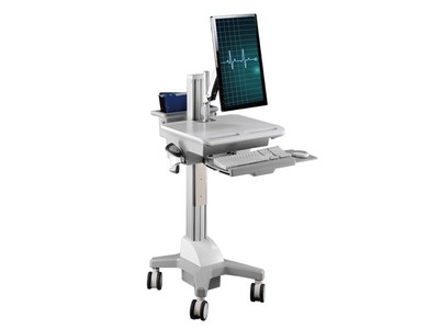 TOPSKYS CNR02医用巡房移动推车电脑一体机显示器支架医用工作台护理车