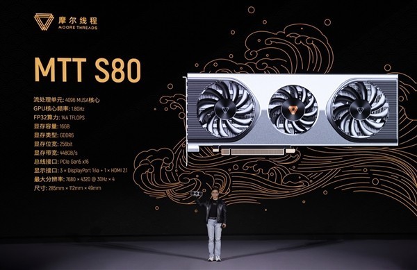 能玩3A大作 摩尔线程国产MTT S80游戏卡双11开卖：16GB GDDR6显存、首发PCIe 5.0