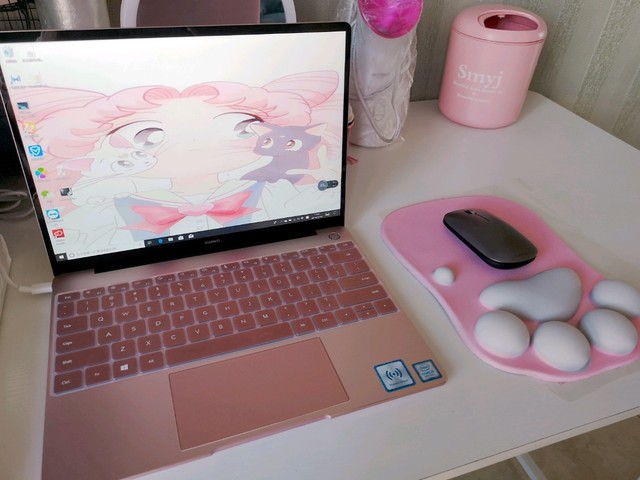 粉粉少女心笔记本华为matebook13