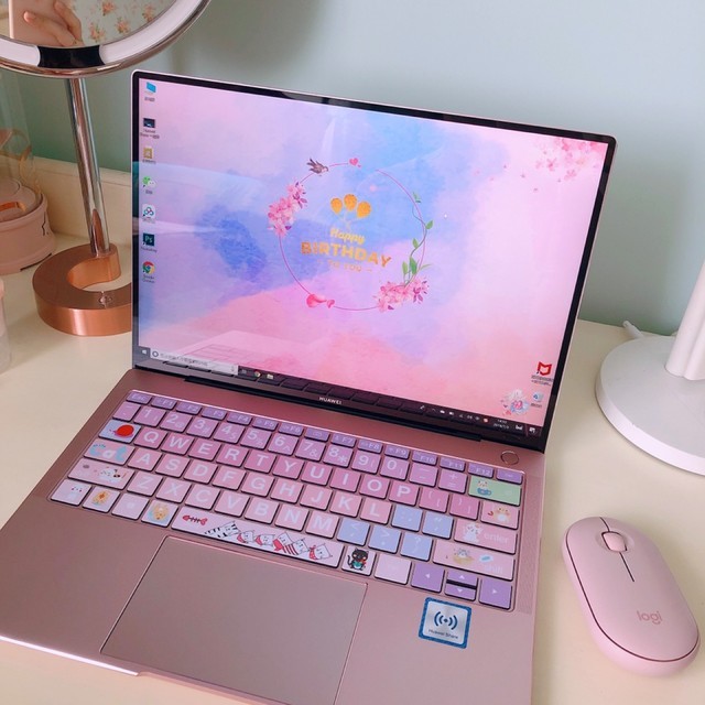 粉色笔记本华为x pro简单用后感含微软比较