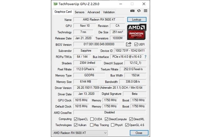 ɫ羺гAMD Radeon RX 5600 XTԿ׷