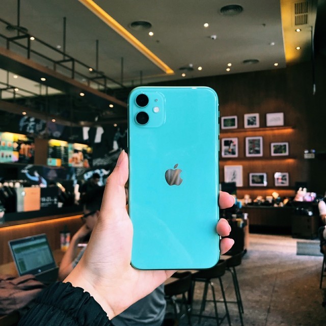 iphone11薄荷绿上手图室内室外无滤镜