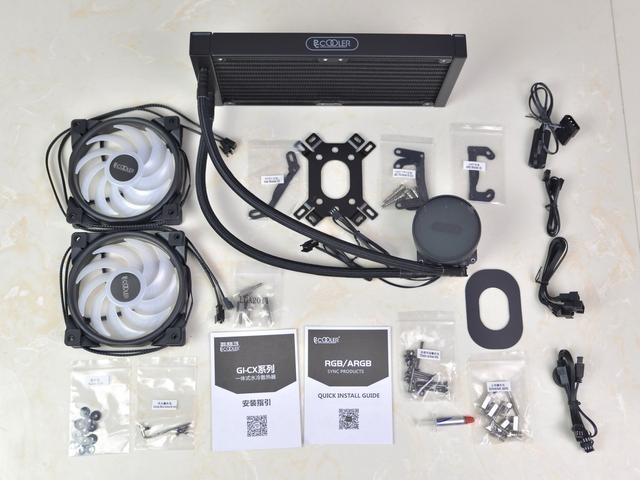 全面屏ARGB灯效让整机更酷炫,超频三凌镜GI-CX240水冷散热器体验